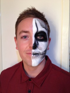 Half Face Skeleton - Front view