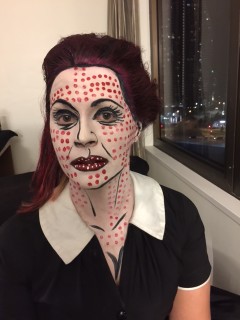 Pop Art Face Painting  Woman Front View