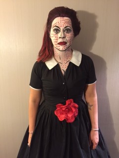 Pop Art Face Painting  Woman Front View