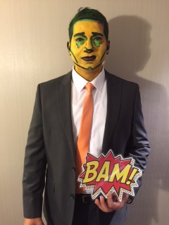 Pop Art Face Painted Man 