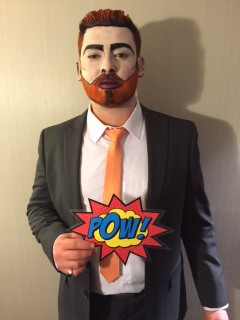 Pop Art Face Painted Man