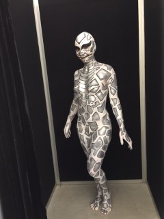 Silver Snake Body Painted Front View