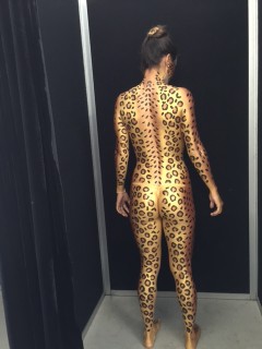 Gold Snake Body Painted Back View