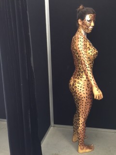 Gold Snake Body Painted Side View